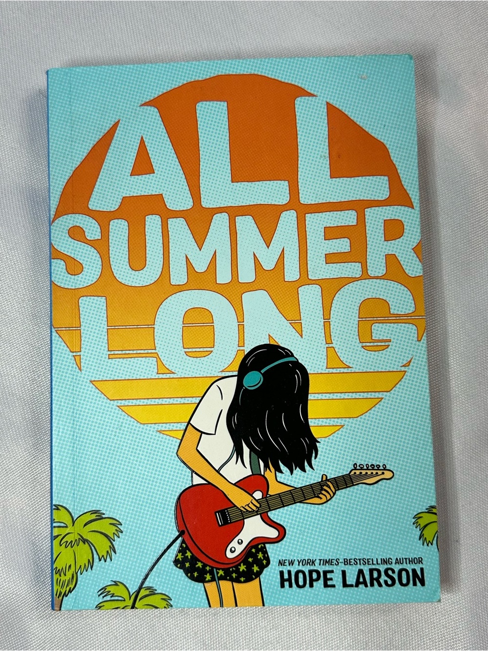 All Summer Long by Hope Larson - Bright Blue & Orange Cover